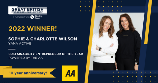 YANA Active - GBEA Sustainability Entrepreneur of the Year - 2022