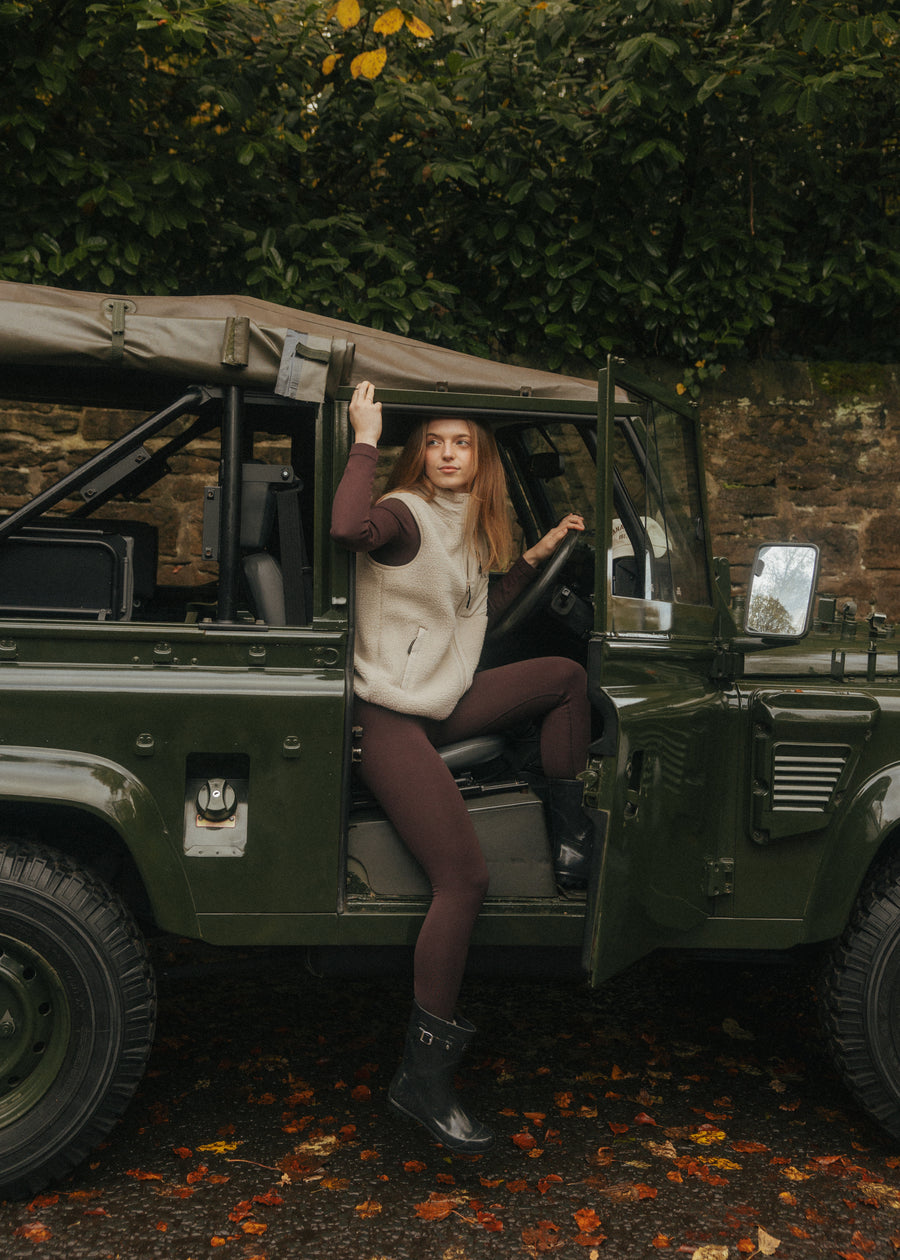 Long Sleeved Stretch Top - Tobacco